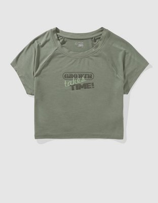 Женские футболки Aerie OFFLINE By Aerie Thumbs Up Cropped T-Shirt — фото 3