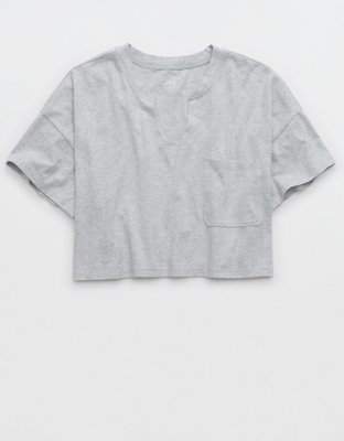 Женские футболки Aerie OFFLINE By Aerie Rock N Roll Pocket Cropped T-Shirt — фото 3