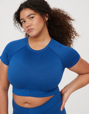 Женские футболки Aerie OFFLINE By Aerie Seamless V-Front T-Shirt — фото 4