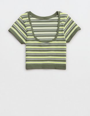 Женские футболки Aerie OFFLINE By Aerie Seamless Rib Scoop T-Shirt — фото 3
