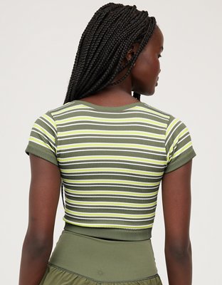 Женские футболки Aerie OFFLINE By Aerie Seamless Rib Scoop T-Shirt — фото 2