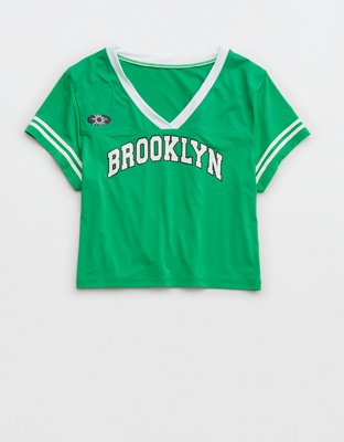 OFFLINE By Aerie T-shirt de Tejido de Punto con Ribete y Escote V