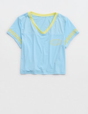 Женские футболки Aerie OFFLINE By Aerie Jersey Ringer V-Neck T-Shirt — фото 4