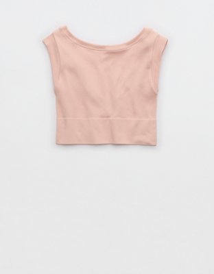 Женские топы Aerie OFFLINE By Aerie Seamless Rib Cap Sleeve Bra Top — фото 4