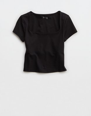 OFFLINE By Aerie Real Me T-Shirt con Cuello Cuadrado