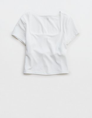 OFFLINE By Aerie Real Me T-Shirt con Cuello Cuadrado