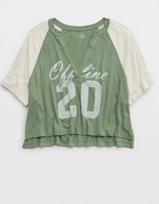 OFFLINE By Aerie Bouncy Cotton Colorblock T-Shirt
