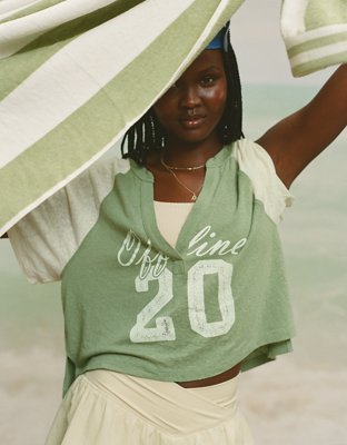 OFFLINE By Aerie Bouncy Cotton Colorblock T-Shirt