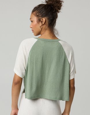 OFFLINE By Aerie Bouncy Cotton Colorblock T-Shirt