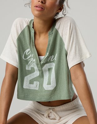 OFFLINE By Aerie Bouncy Cotton Colorblock T-Shirt