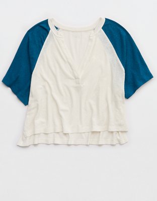 OFFLINE By Aerie Bouncy Cotton Colorblock T-Shirt