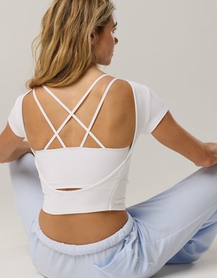 OFFLINE By Aerie Real Me Xtra Rib Open Back T-Shirt