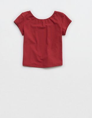 OFFLINE By Aerie Real Me XTRA Rib Open Back T-Shirt