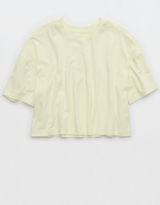 Женские футболки Offline By Aerie Let's Stretch Cropped, цвет: Зелёный — фото 3
