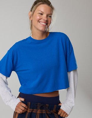 OFFLINE By Aerie Let's Stretch Cropped T-Shirt