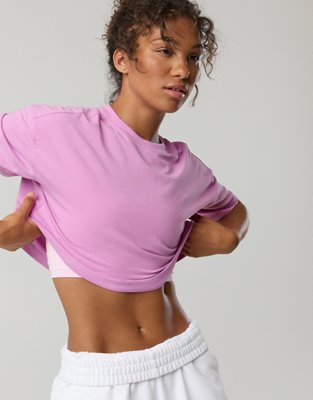 OFFLINE By Aerie Let's Stretch Cropped T-Shirt