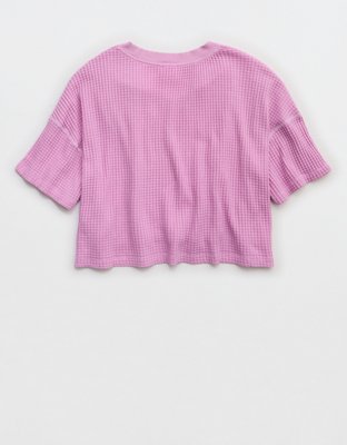 OFFLINE By Aerie Wow! Waffle Notch Neck T-Shirt