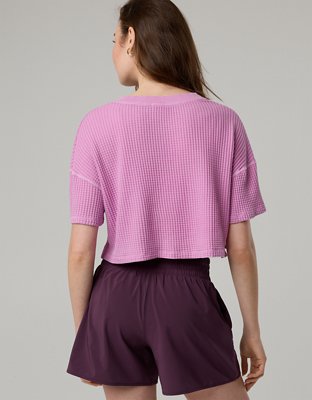 OFFLINE By Aerie Wow! Waffle Notch Neck T-Shirt