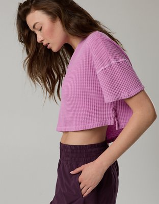 OFFLINE By Aerie Wow! Waffle Notch Neck T-Shirt