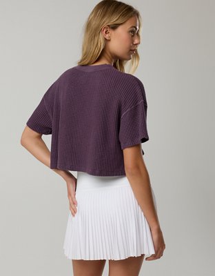 OFFLINE By Aerie Wow! Waffle Notch Neck T-Shirt