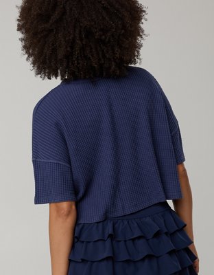 OFFLINE By Aerie Wow! Waffle Notch Neck T-Shirt