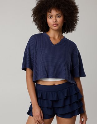 OFFLINE By Aerie Wow! Waffle Notch Neck T-Shirt