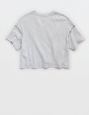 OFFLINE By Aerie Wow! Waffle Notch Neck T-Shirt