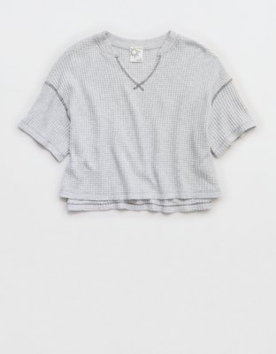 OFFLINE By Aerie Wow! Waffle Notch Neck T-Shirt