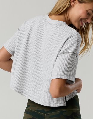 OFFLINE By Aerie Wow! Waffle Notch Neck T-Shirt