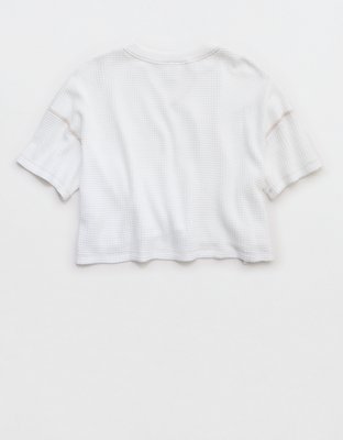 OFFLINE By Aerie Wow! Waffle Notch Neck T-Shirt