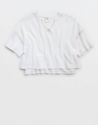 OFFLINE By Aerie Wow! Waffle Notch Neck T-Shirt