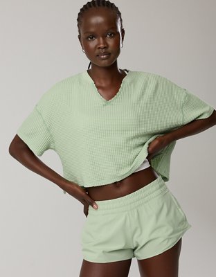 OFFLINE By Aerie Wow! Waffle Notch Neck T-Shirt