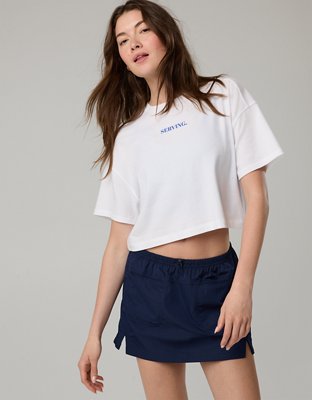 OFFLINE By Aerie Rock N Roll Cropped T-Shirt