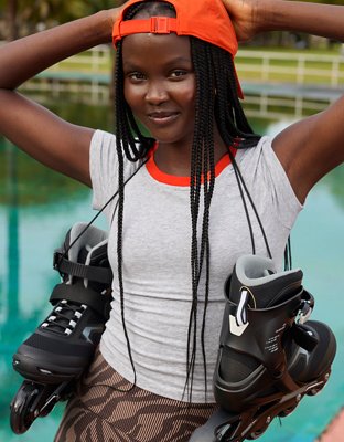 OFFLINE By Aerie Let's Stretch Ringer T-Shirt