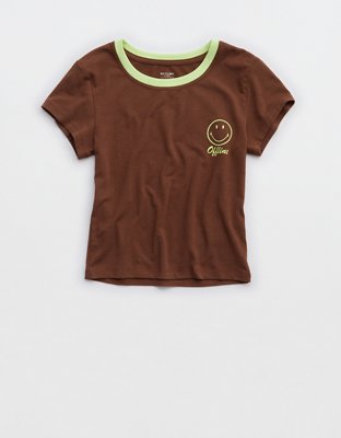 OFFLINE By Aerie | Smiley® Let's Stretch Ringer T-Shirt