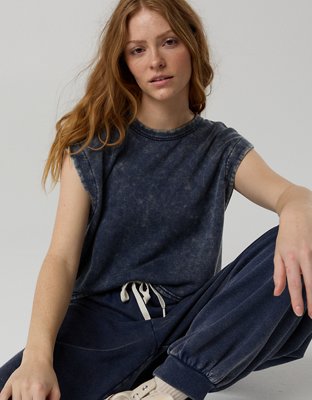 OFFLINE By Aerie Keep It 100 Terry Muscle T-Shirt