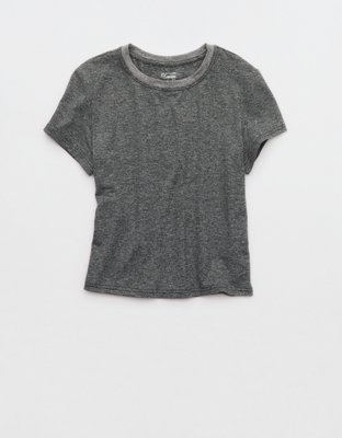 T-shirt à manches courtes aux bordures contrastantes Weekend Away OFFLINE d’Aerie