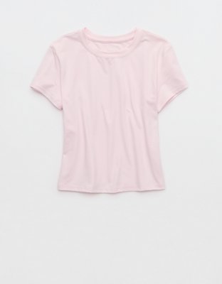 OFFLINE By Aerie Weekend Away Playera Manga Corta con Ribete