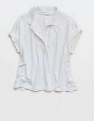 OFFLINE By Aerie Pique Rugby Polo T-Shirt