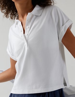 OFFLINE By Aerie Pique Rugby Polo T-Shirt
