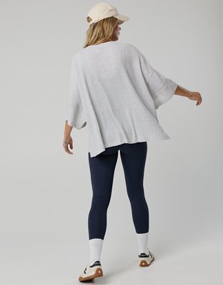 OFFLINE By Aerie Wow! Waffle Jersey V-Neck T-Shirt