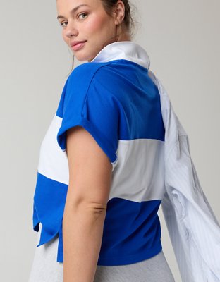 OFFLINE By Aerie Pique Rugby Polo T-Shirt