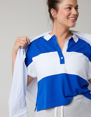 OFFLINE By Aerie Pique Rugby Polo T-Shirt