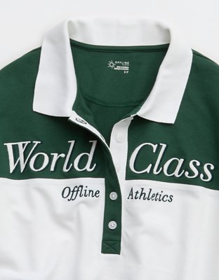 OFFLINE By Aerie Pique Rugby Polo T-Shirt