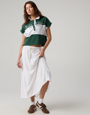 OFFLINE By Aerie Pique Rugby Polo T-Shirt