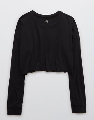 Женские футболки Aerie OFFLINE By Aerie Long Sleeve Cropped T-Shirt — фото 3