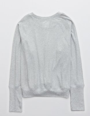 Женские футболки Aerie OFFLINE Ribbed Raglan T-Shirt — фото 4