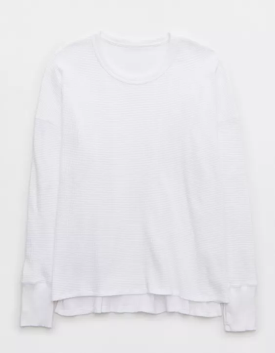 OFFLINE By Aerie Wow! Waffle Long Sleeve T-Shirt