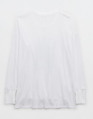 Женские футболки Aerie OFFLINE By Aerie Wow! Waffle Long Sleeve T-Shirt — фото 4