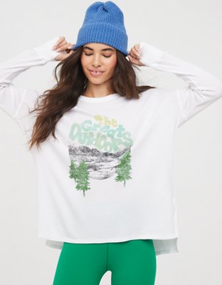 OFFLINE By Aerie Wow! Waffle Long Sleeve T-Shirt